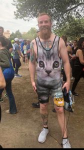 Runner in Cat Shirt